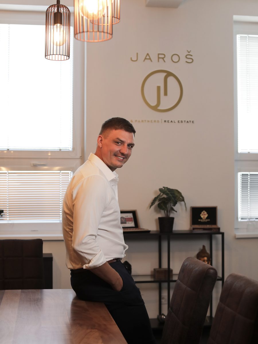 Jan Utěšil, real estate agent, at the Jaroš & Partners office